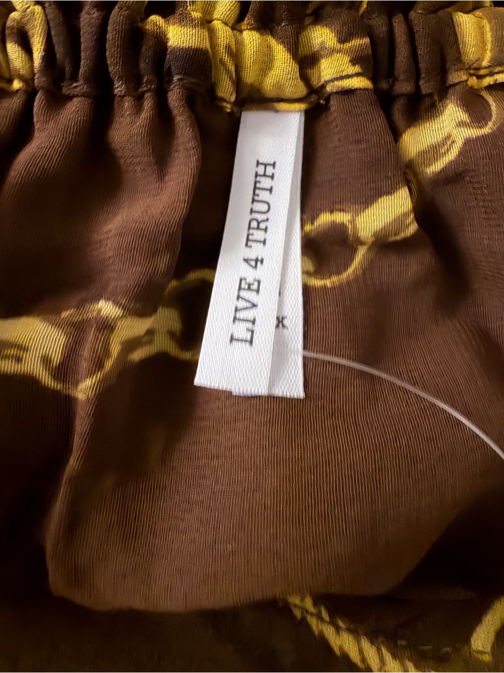 Live 4 Truth Brown Blouse with Yellow Chain Print - Picture 5 of 9
